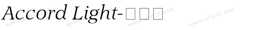 Accord Light字体转换